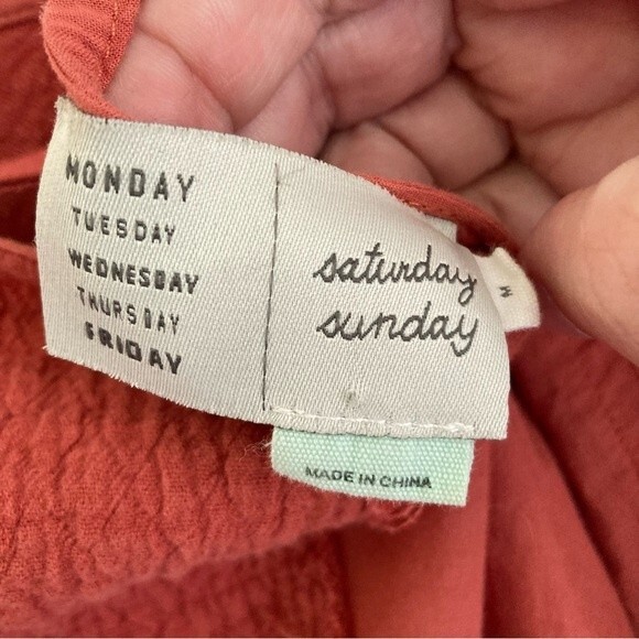 Saturday Sunday Women’s Anthropologie Aurelia Long Sleeve Criss Cross Top Size M - Picture 8 of 9